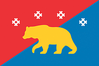 Kosa rayon (Perm krai), flag - vector image
