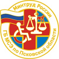 Главное бюро медико-социальной экспертизы (ГБ МСЭ) по Псковской области, эмблема - векторное изображение