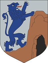 Vector clipart: Pechory (Petseri, Pskov oblast), coat of arms (1937)