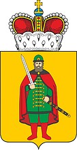 Рязанская область, малый герб с короной - векторное изображение