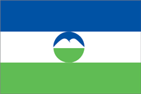 Кабардино-Балкария, флаг - векторное изображение