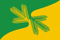 Таежный (ХМАО - Югра), флаг - векторное изображение