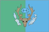 Priuralsky rayon (Yamal Nenetsia), flag - vector image