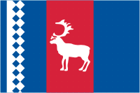 Тазовский район (ЯНАО), флаг - векторное изображение