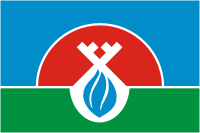 Nadym rayon (Yamal Nenetsia), flag - vector image