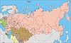 Russia and CIS map (1990s)