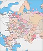 Карта Европейской части России (1990-е гг.) | Векторный клипарт