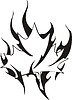 Vector clipart: maple leaf flame