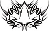 Vector clipart: maple leaf flame