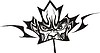 Vector clipart: maple leaf flame