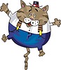 Vector clipart: amusing fat tomcat