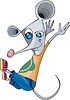 Vector clipart: curious mouse cartoon