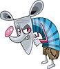 Vector clipart: curious mouse cartoon