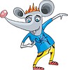 Vector clipart: curious mouse cartoon