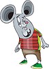 Vector clipart: curious mouse cartoon