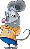 Vector clipart: curious mouse cartoon