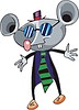 Vector clipart: curious mouse cartoon