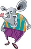 Vector clipart: curious mouse cartoon