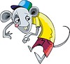 Vector clipart: curious mouse cartoon