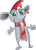 Vector clipart: curious mouse cartoon