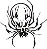 Vector clipart: spider tattoo