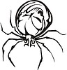 Vector clipart: spider tattoo