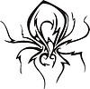 Vector clipart: spider tattoo