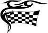 Vector clipart: race flag flame