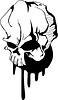 Vector clipart: skull tattoo