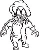 Vector clipart: angry clown