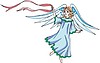 Vector clipart: girl angel