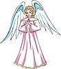 Vector clipart: young angel girl