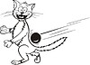 Vector clipart: ludicrous cat cartoon