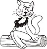 Vector clipart: ludicrous cat cartoon