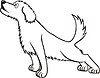 Vector clipart: ludicrous dog cartoon