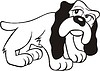 Vector clipart: ludicrous dog cartoon