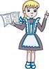 Vector clipart: schoolgirl