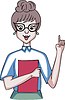 Vector clipart: schoolmistress