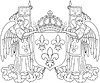 Векторный клипарт: полный королевский герб Франции