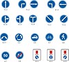 Vector clipart: directive road signs