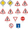 Vector clipart: priority road signs