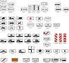 Vector clipart: supplementary road signs