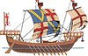 Vector clipart: medieval cargo ship