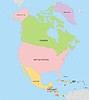 Карта Северной Америки | Векторный клипарт