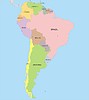 Карта Южной Америки | Векторный клипарт