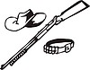 rifle, hat and belt with ammunition