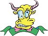 Vector clipart: curious bull template