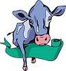 Vector clipart: curious cow template