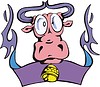 Vector clipart: curious bull template