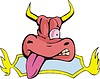 Vector clipart: curious bull template